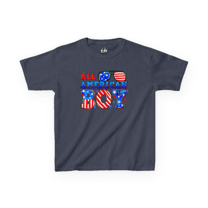 All American Boy Kids Tee, Patriotic T-Shirt, 4th of July Outfit, Independence Day Gift, Summer Kids Clothing