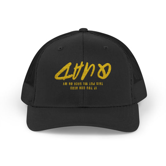 Infinity Snapback Trucker Cap "if you can read this put me back on my quad"