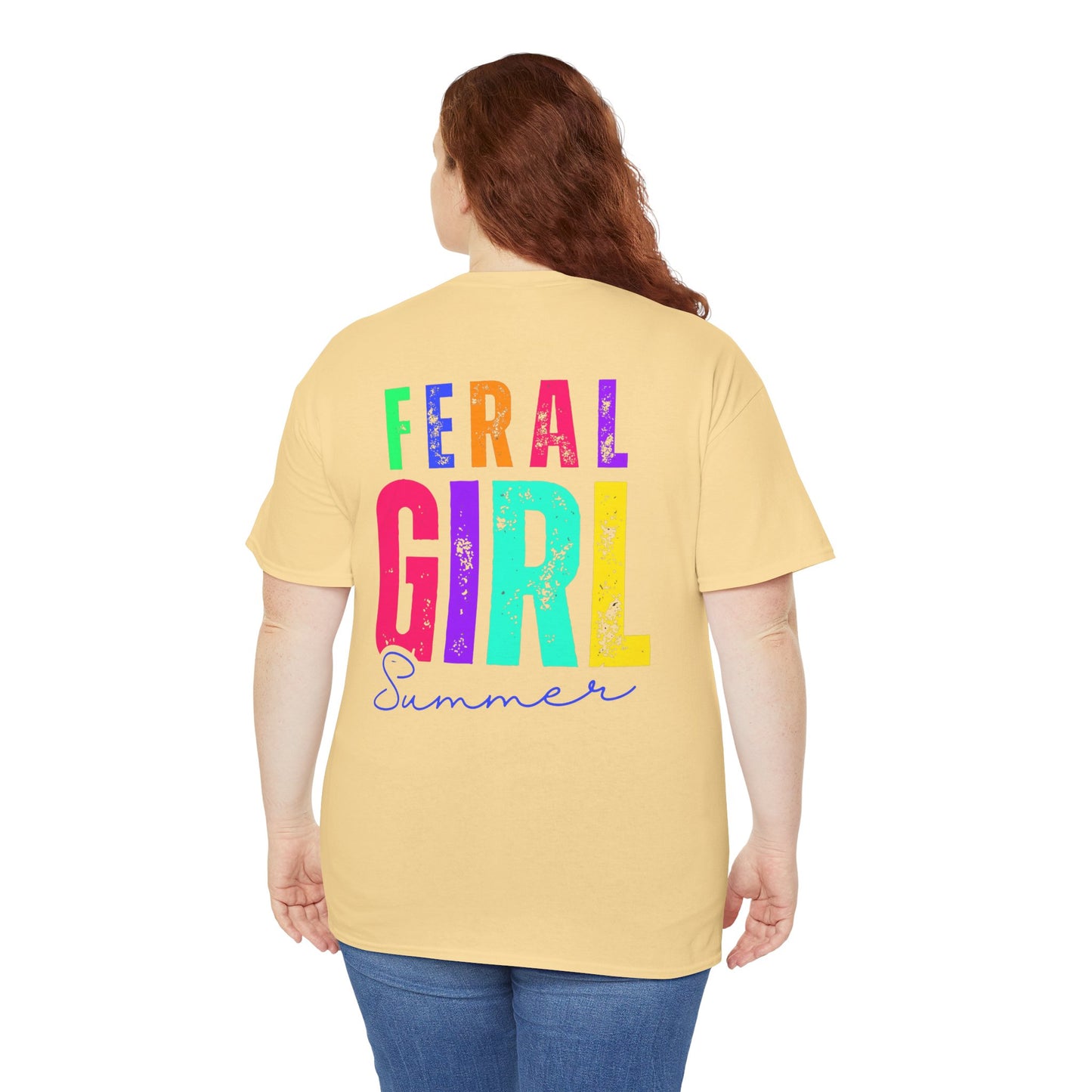 Feral Girl Summer Tee, Trendy Unisex T-Shirt, Casual Summer Wear, Gift for Friends, Festival Outfit, Playful Graphic Tee