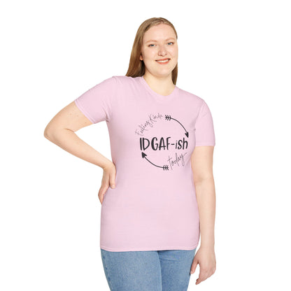 IDGAF-ish Unisex Softstyle T-Shirt, Casual Tee, Gift for Him/Her, Funny Shirt, Everyday Wear, Quirky Apparel