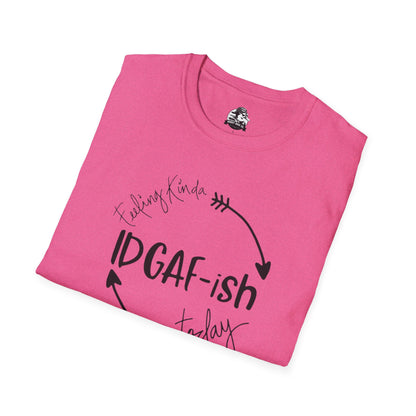 IDGAF-ish Unisex Softstyle T-Shirt, Casual Tee, Gift for Him/Her, Funny Shirt, Everyday Wear, Quirky Apparel