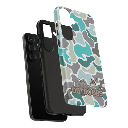 Turqoise old school camo Phone Case - Life Lessons Outdoors