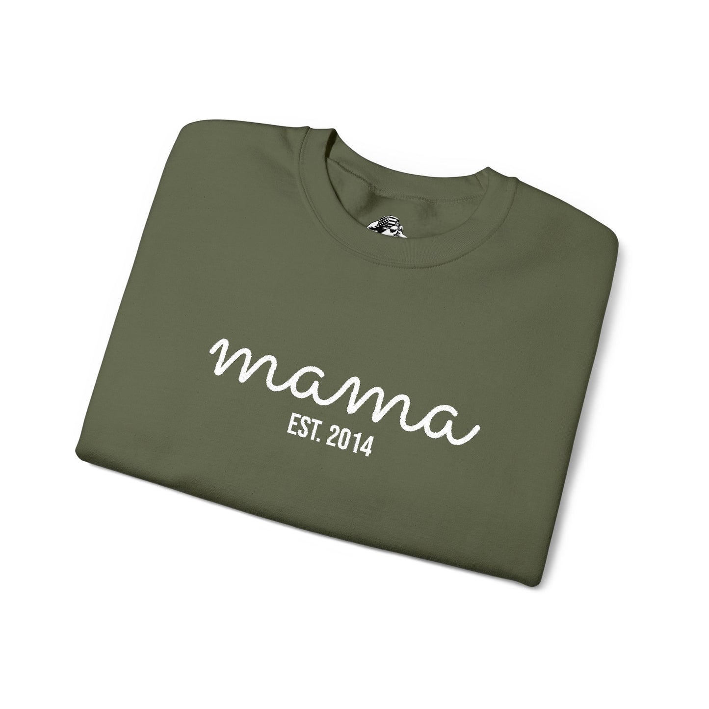 Custom Embroidered Mama Cursive Fleece Crewneck