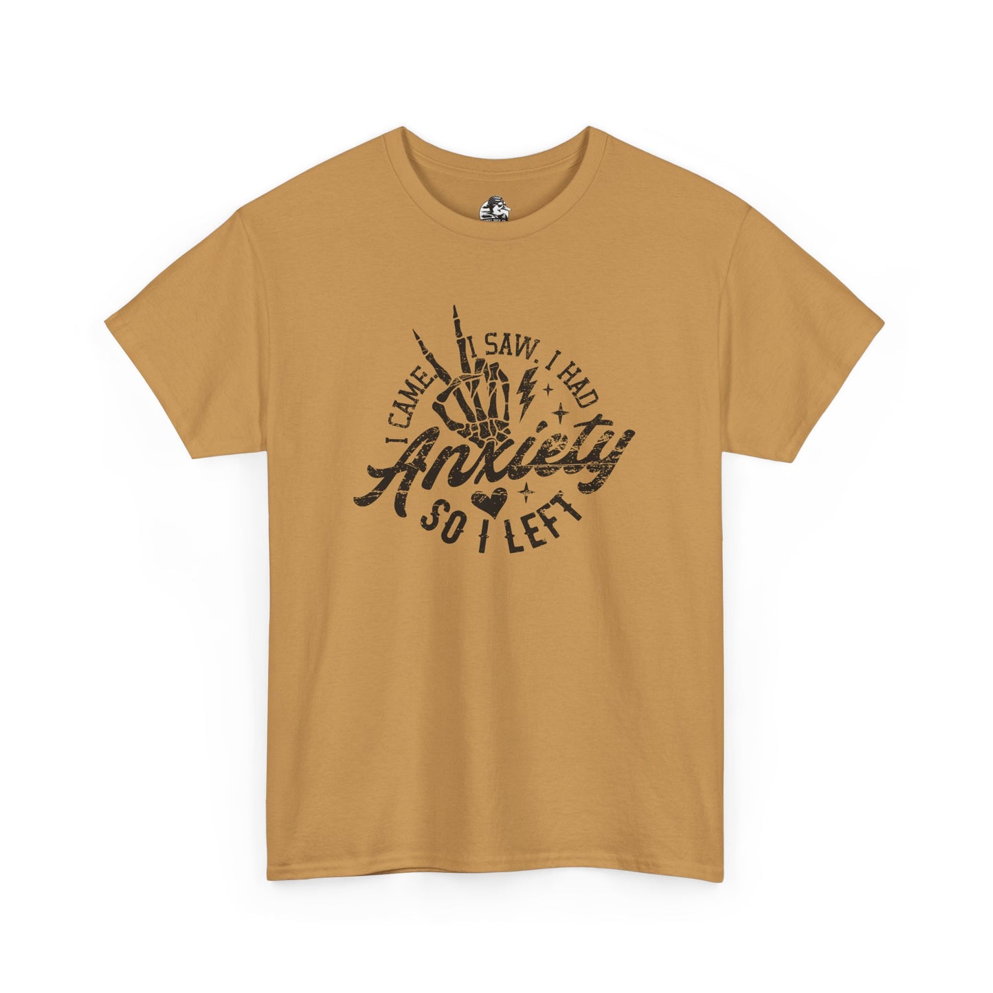 Anxiety-Relief Unisex Heavy Cotton Tee, Funny Mental Health Shirt, Casual Wear, Unique Gift for Friends, Motivational Outfit, Humor Tee