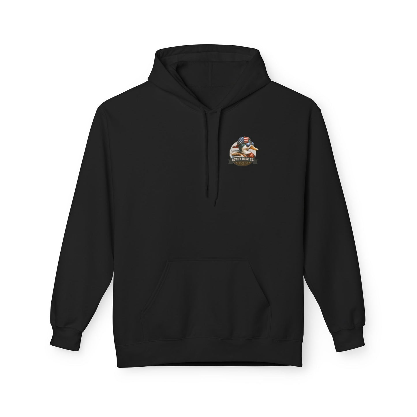 Patriotic Duck Hoodie, Fun Casual Wear for Outdoors, Gift for Animal Lovers, Unique Hoodie for Holidays, Comfy Everyday Style