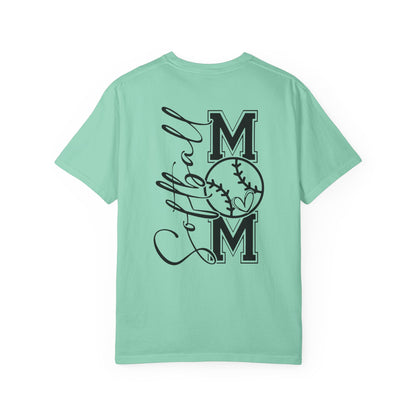 Softball Mom Unisex Garment-Dyed T-Shirt