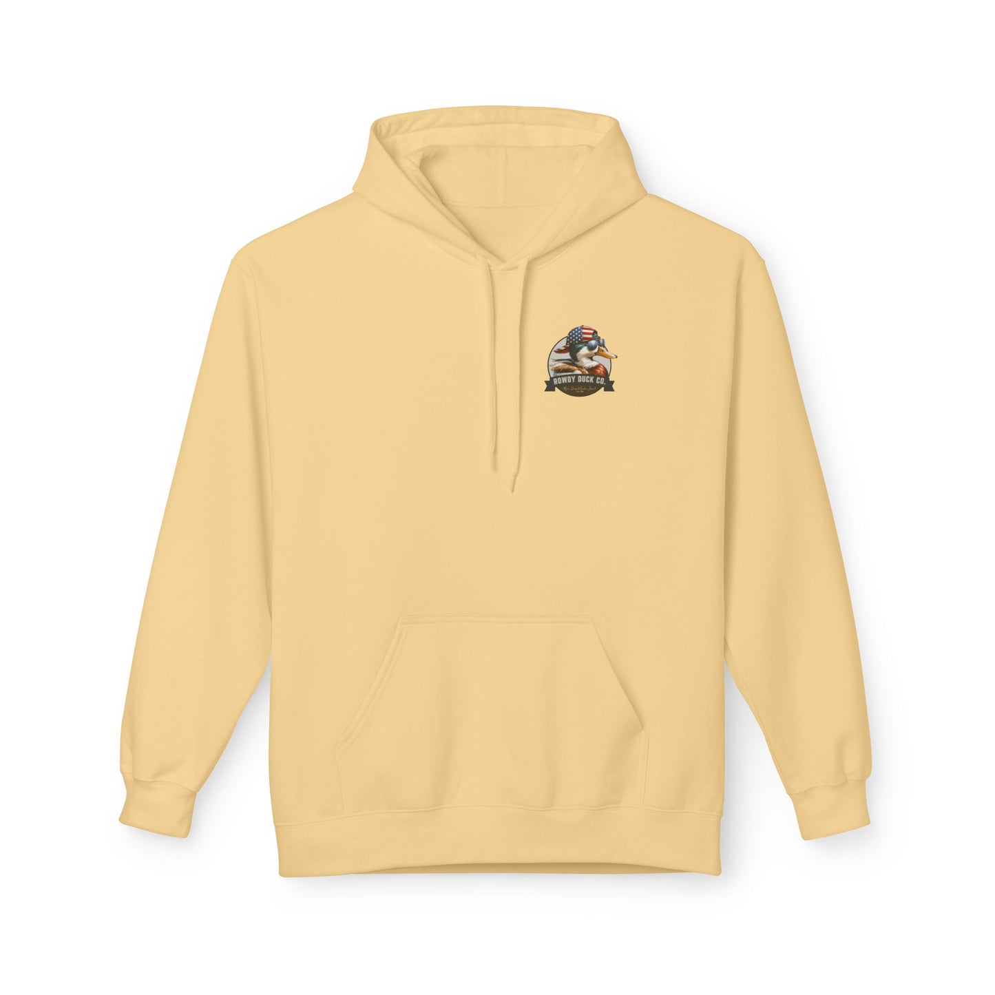 Patriotic Duck Hoodie, Fun Casual Wear for Outdoors, Gift for Animal Lovers, Unique Hoodie for Holidays, Comfy Everyday Style