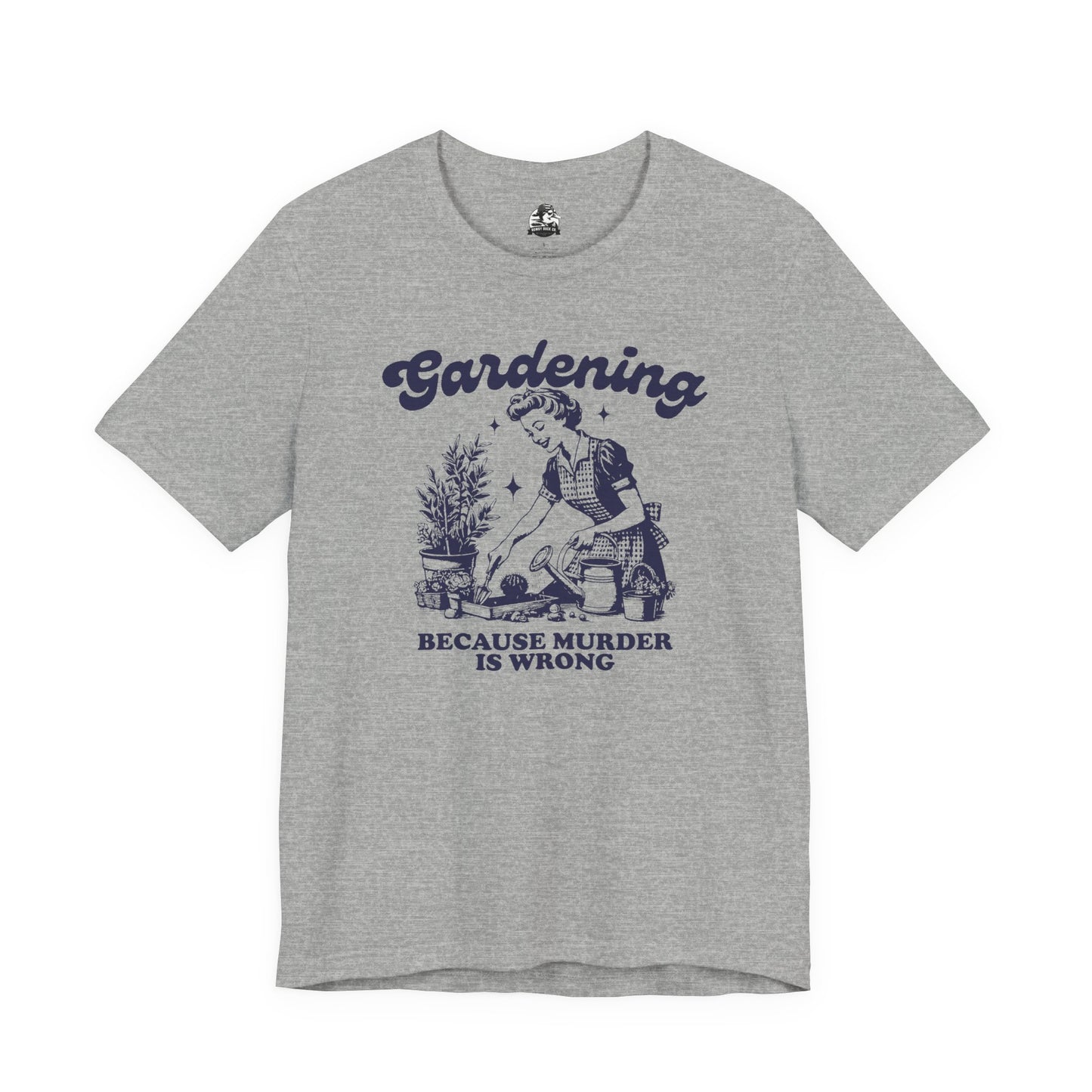 Gardening Humor Tee: "Because Murder Is Wrong" Unisex Jersey Shirt, Funny Gardening T-Shirt, Gift for Gardeners, Plant Lover Apparel, [...]
