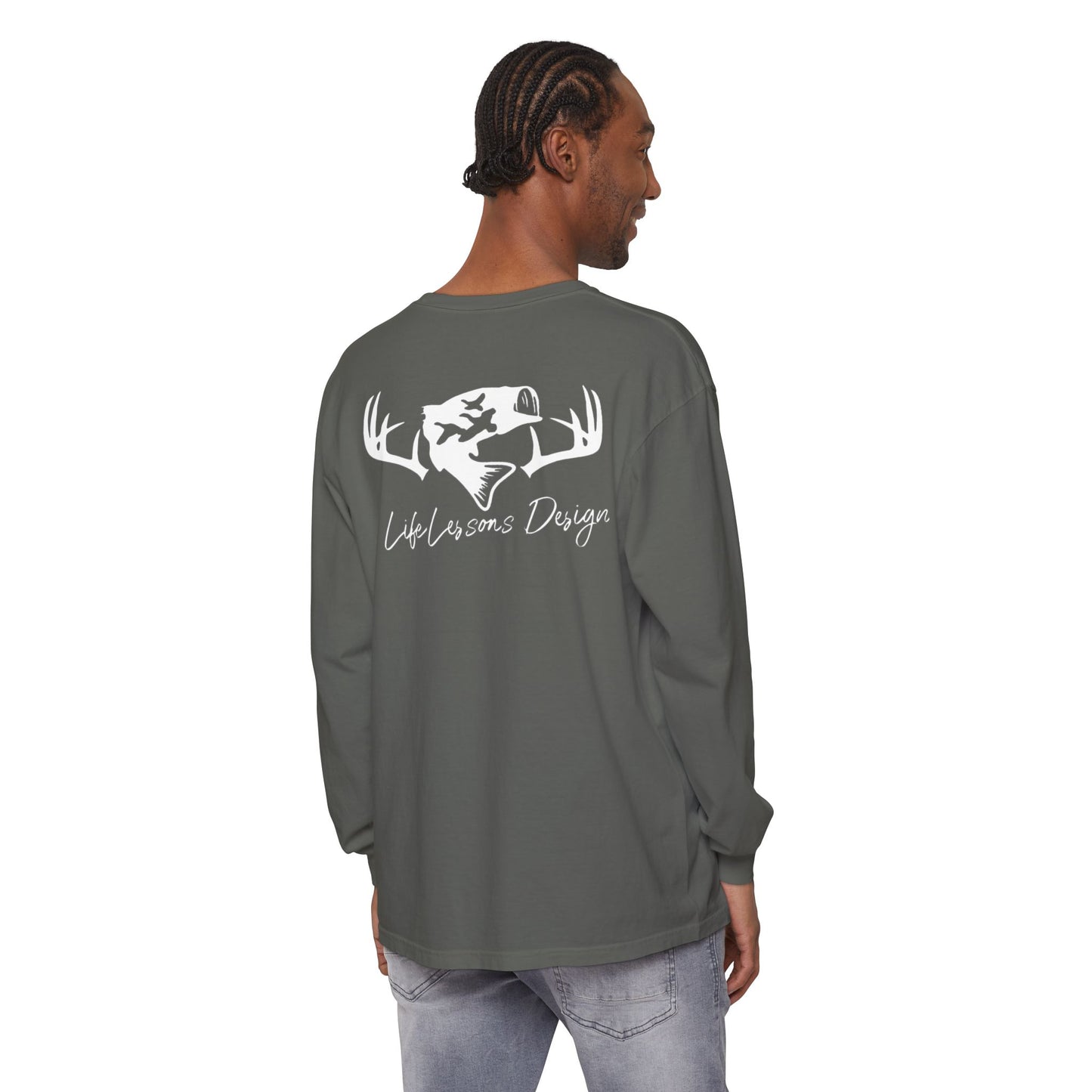 Life Lessons Design fishing & Hunting Long Sleeve Tee