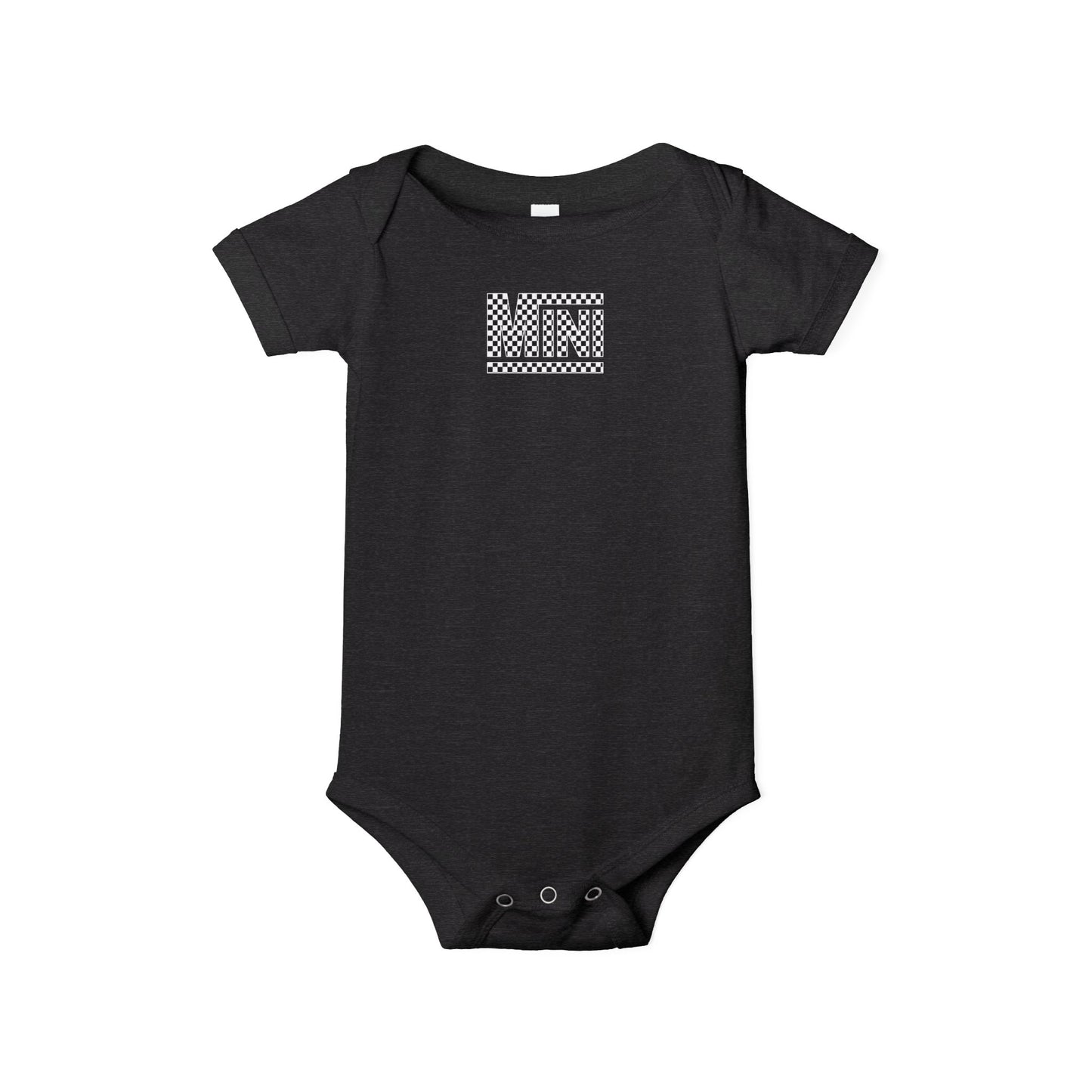 Racing Checkered Flag - Mini - Short sleeve Baby Onesie