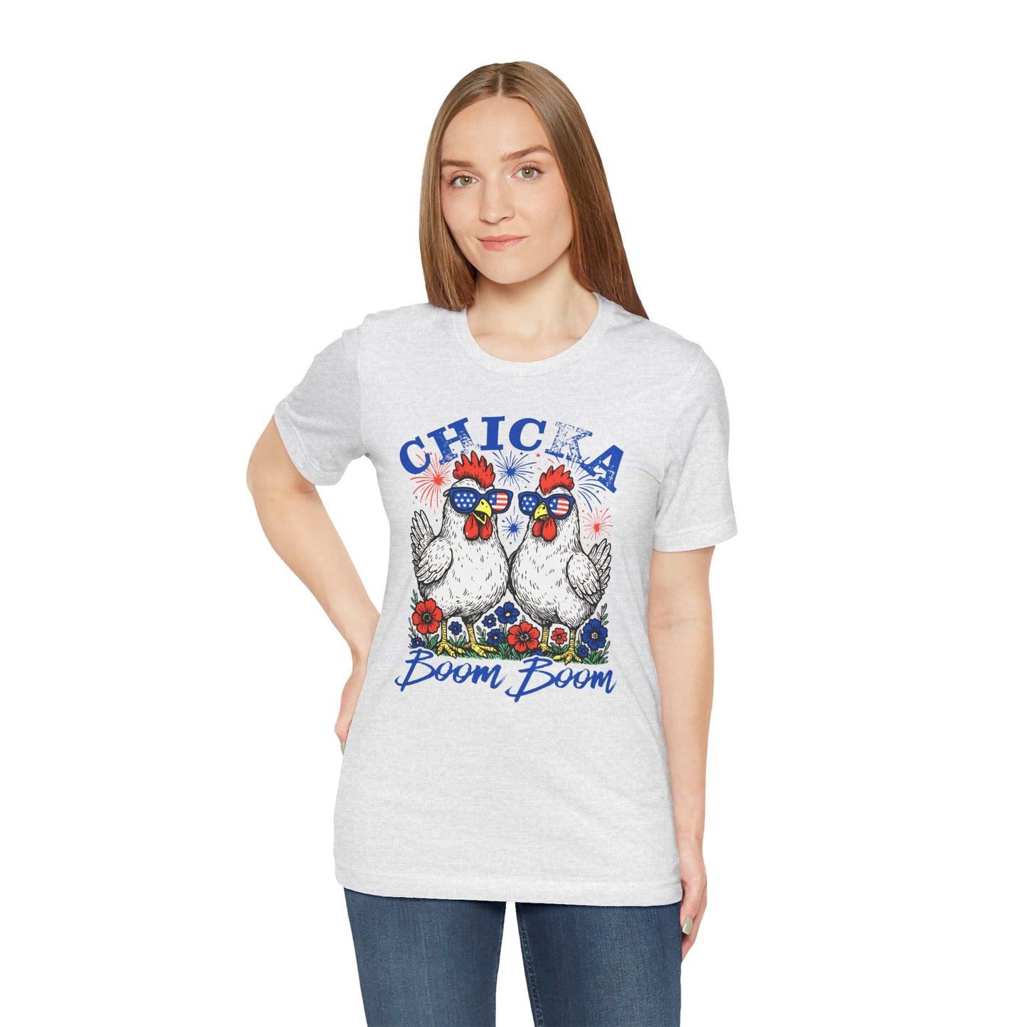 Chic Chicken Graphic Tee, Fun Unisex T-Shirt, Summer Fashion, Gift for Farm Lovers, Quirky Casual Wear, Boho Style