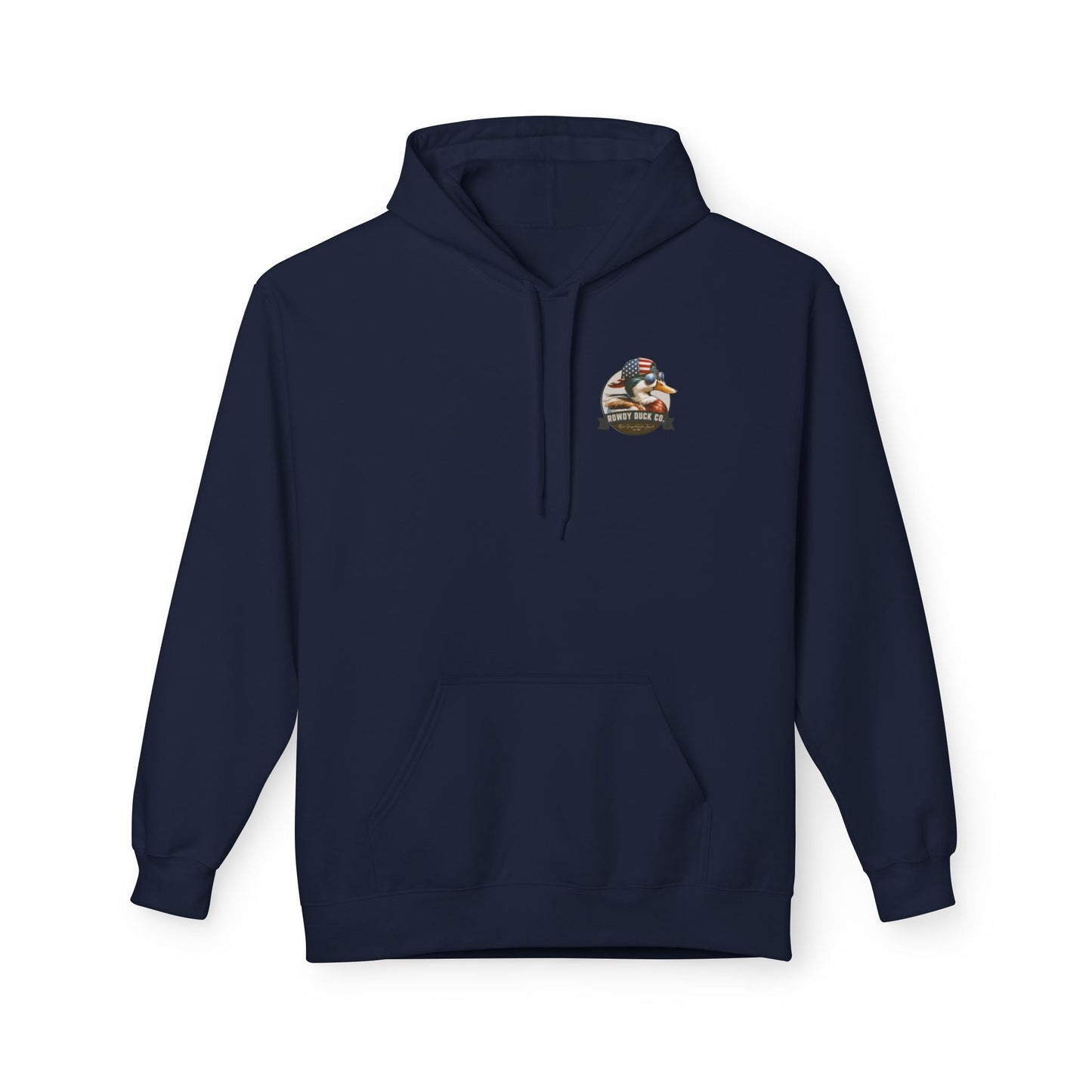 Patriotic Duck Hoodie, Fun Casual Wear for Outdoors, Gift for Animal Lovers, Unique Hoodie for Holidays, Comfy Everyday Style