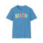 Colorful Boat Themed Unisex Softstyle T-Shirt, Perfect for Summer Days and Casual Outings, Gift for Boating Enthusiasts