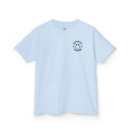 Youth Baseball Sister Tee - 'I'm Just Here for the Snacks'
