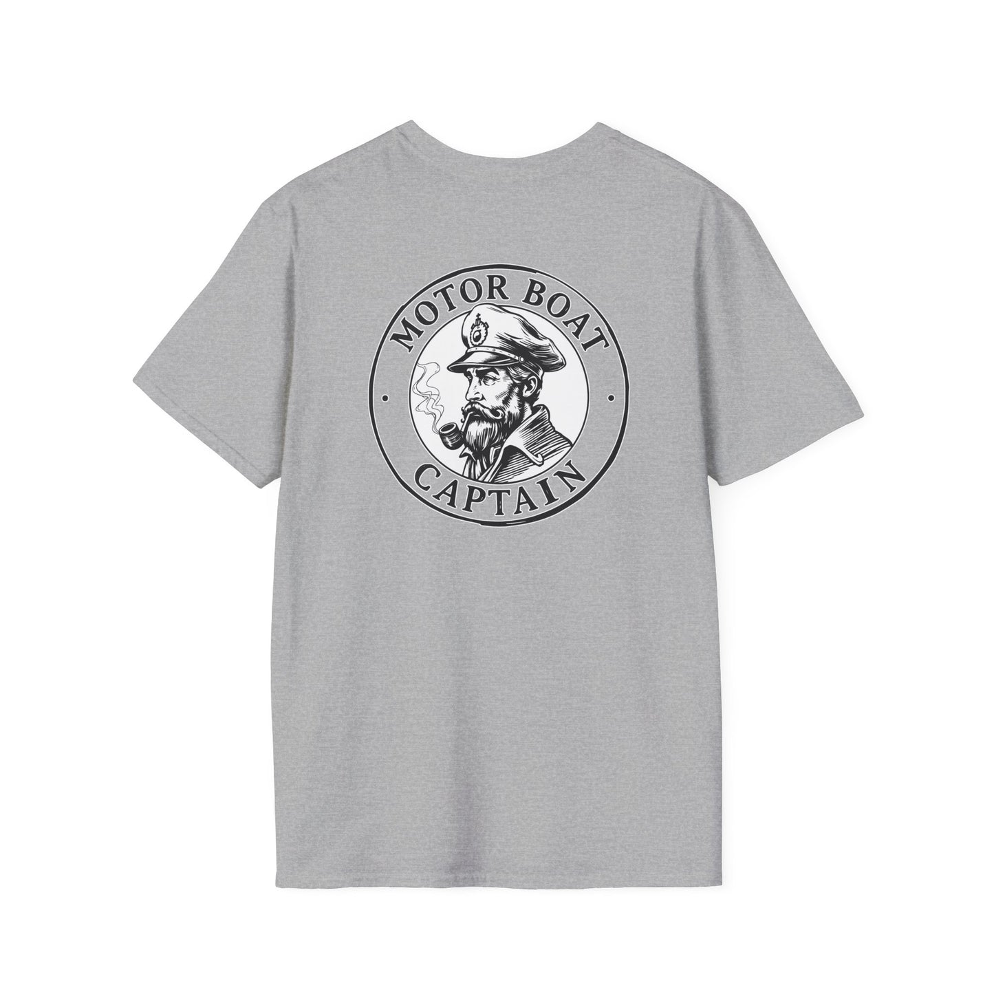Motor Boat Captain Unisex Softstyle T-Shirt - Nautical Adventure Tee