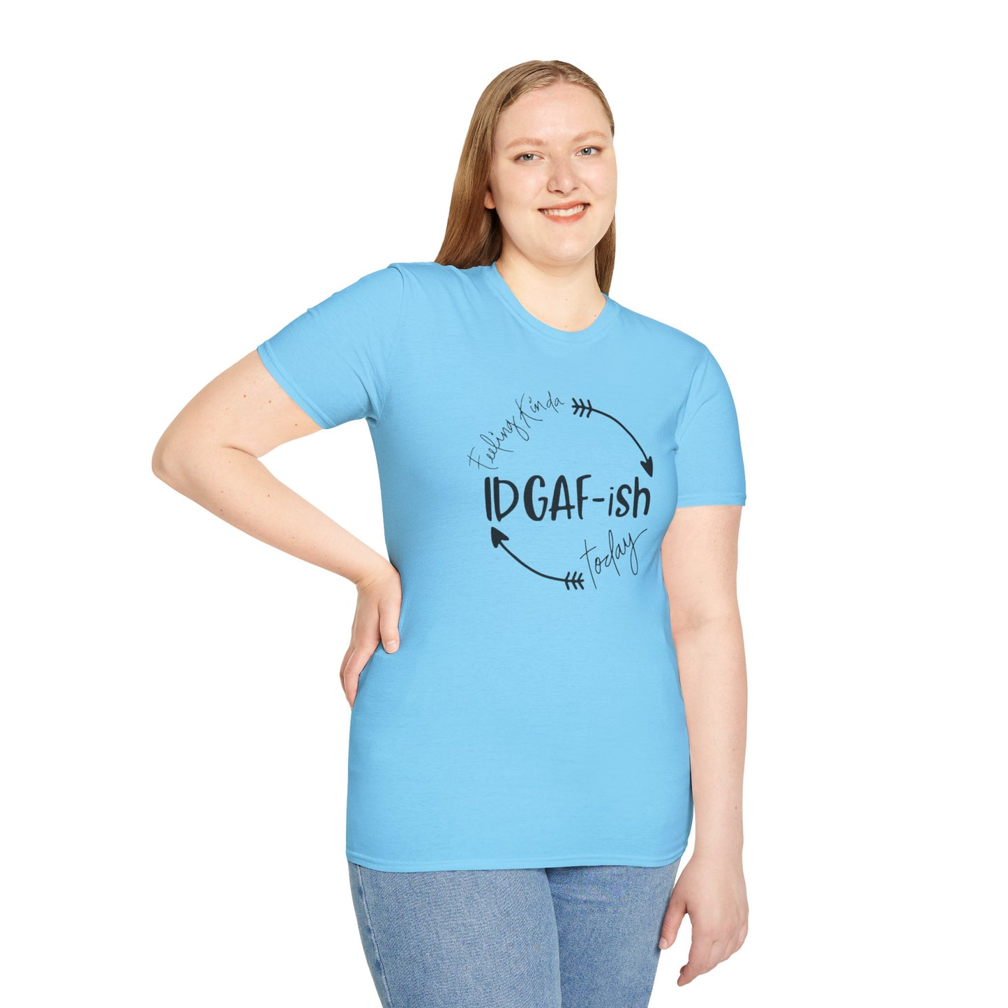 IDGAF-ish Unisex Softstyle T-Shirt, Casual Tee, Gift for Him/Her, Funny Shirt, Everyday Wear, Quirky Apparel
