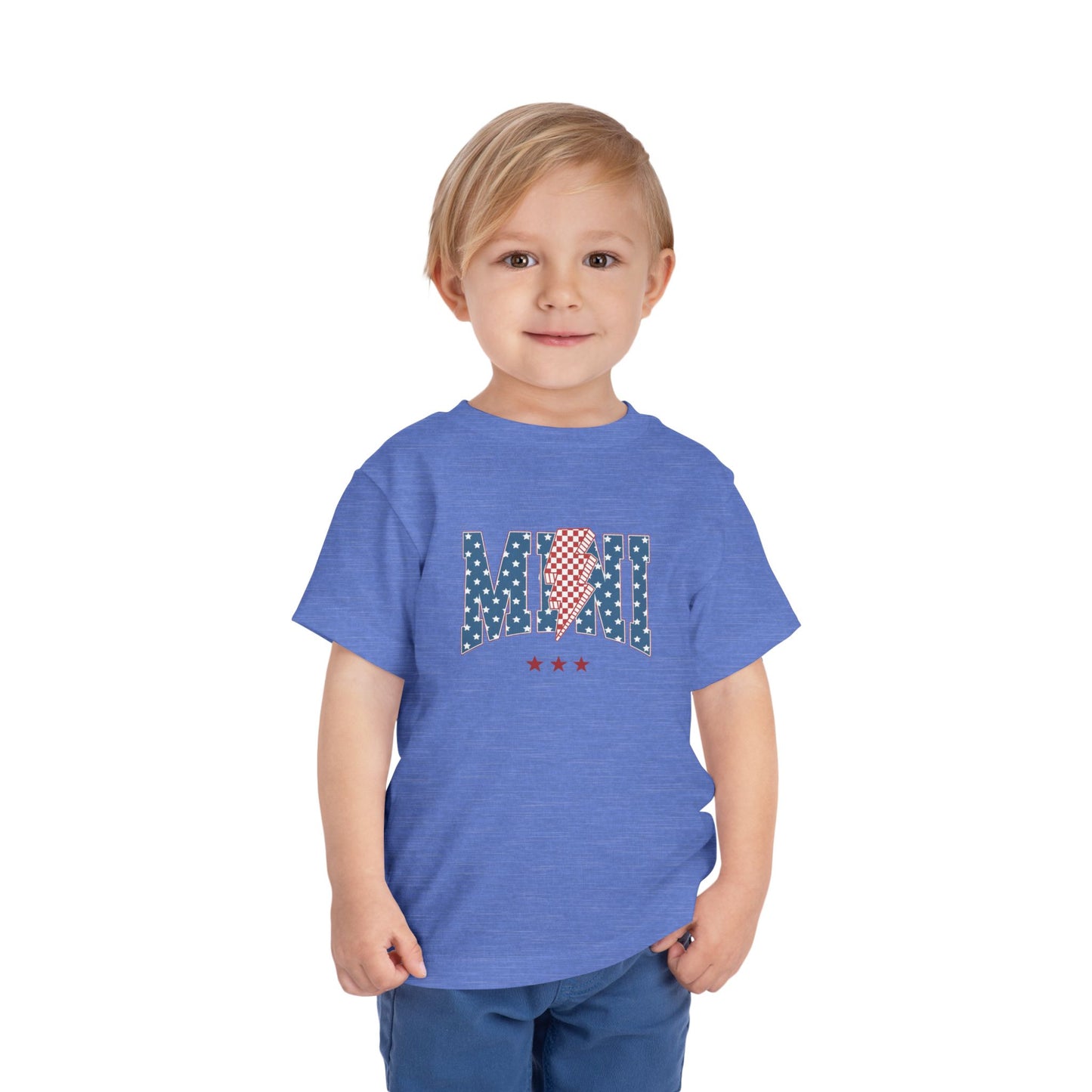 Mini USA Stars Toddler Tee, Perfect for 4th of July, Independence Day, Baby Shower Gift, Picnic, Toddler Playwear, Kids Apparel