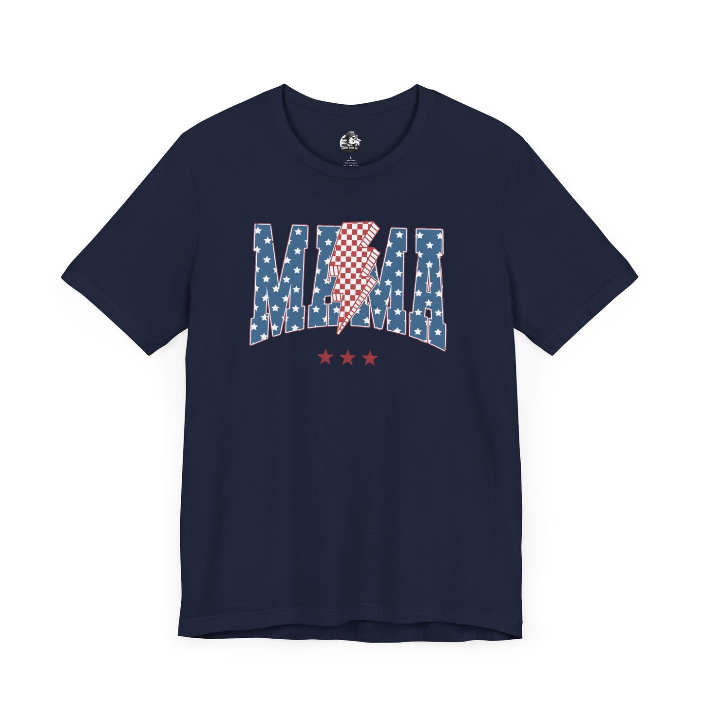 Comfy Women's Graphic tee - Mama -Stars & stripes -lightning bolt