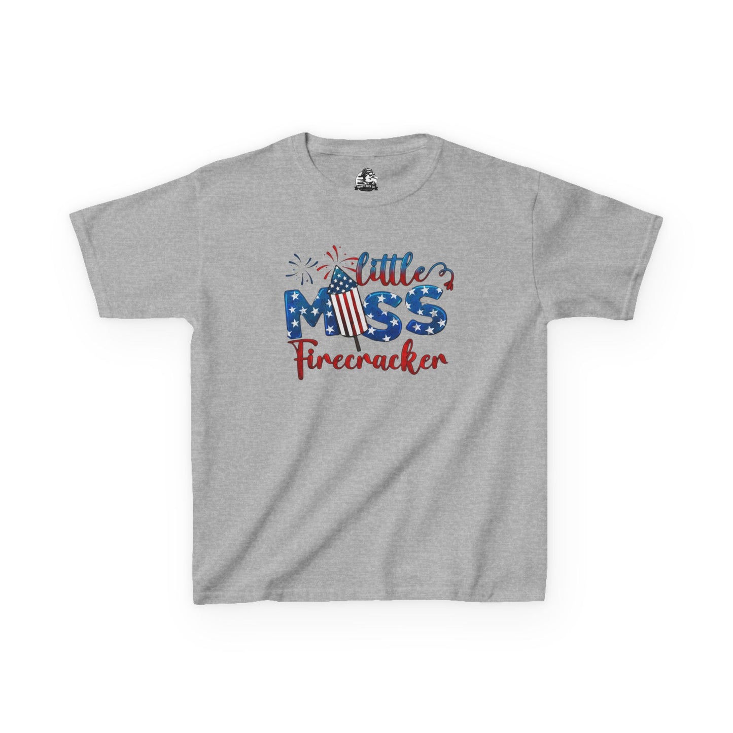 Kids 4th of July Tee - Little Miss Firecracker Shirt, Independence Day Outfit, Kids Summer Apparel, Patriotic T-Shirt, Fun Holiday Top