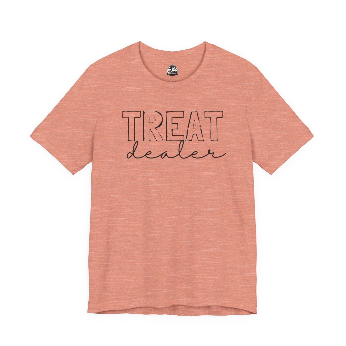 Treat Dealer Unisex Tee, Funny Gift Shirt, Cute Casual Top, Birthday Gift for Friends, Treat Yourself Humor Tee